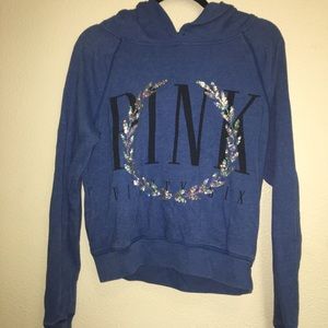 Blue Sweatshirt With Sequins